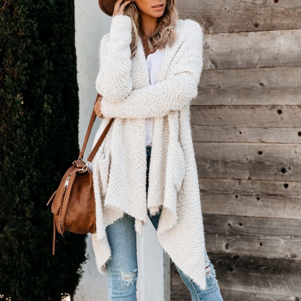 Creamy white cardigan size m/L super cozy